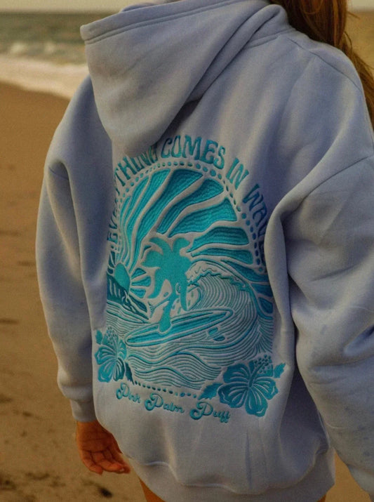 Sweat à capuche surdimensionné pour les femmes - Cut détendue avec design inspiré de la plage