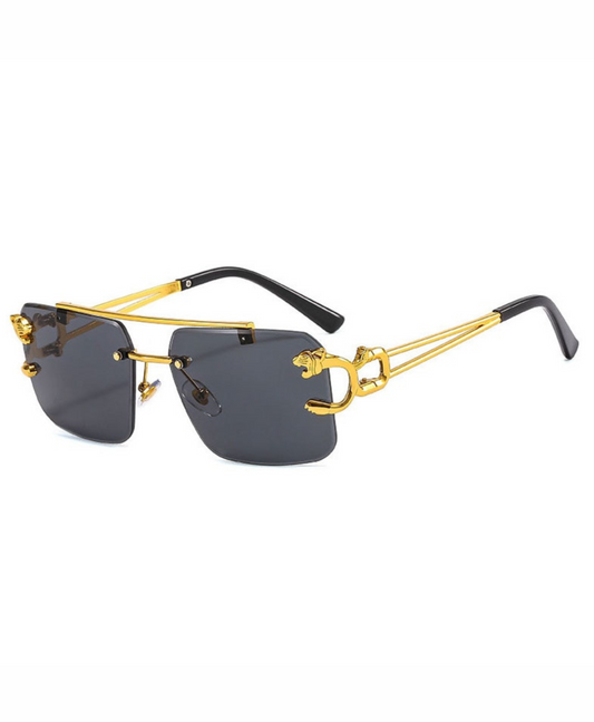 Lunettes de soleil sans monture à double pont avec dégradé
