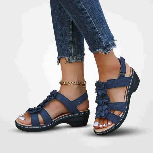 Variant image for Sandales Femme Élégantes à Plateau Floral Confortables pour Été-1