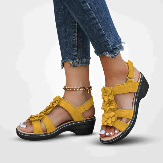 Variant image for Sandales Femme Élégantes à Plateau Floral Confortables pour Été-19