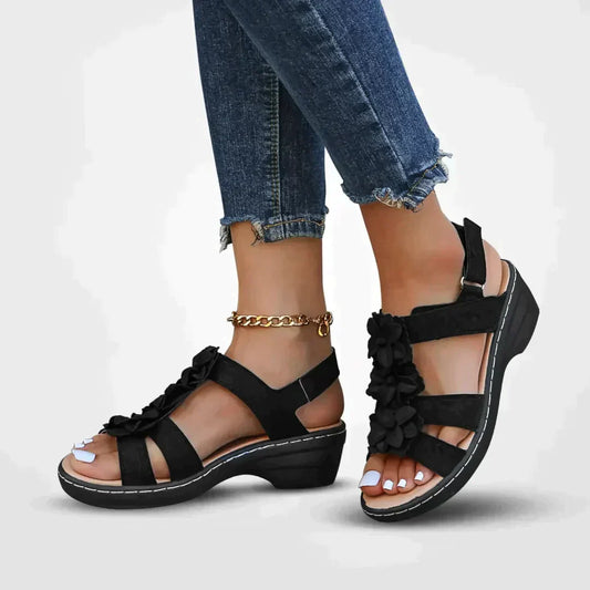 Variant image for Sandales Femme Élégantes à Plateau Floral Confortables pour Été-37
