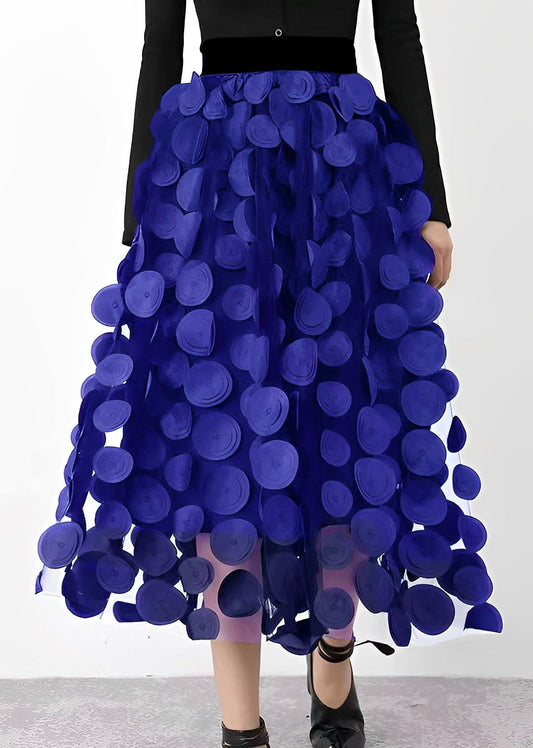 Variant image for Jupe Longue Femme A-Line à Pois Élégante en Polyester, Taille S à XL-7