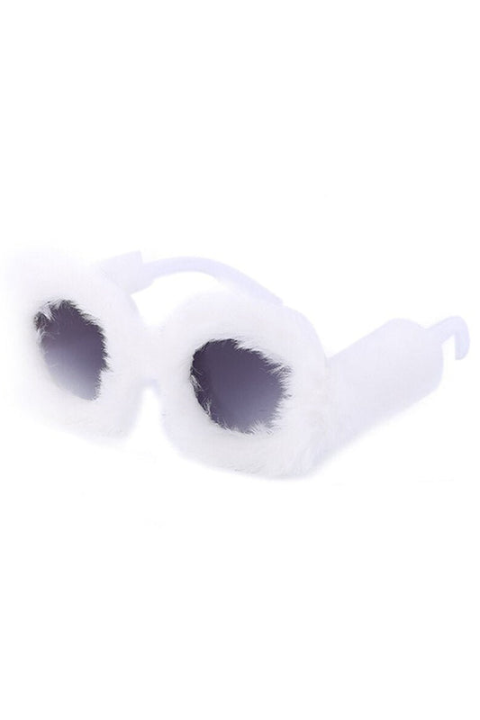 Lunettes de soleil œil de chat en velours preppy