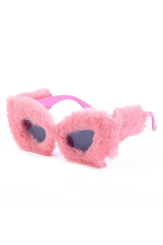 Lunettes de soleil œil de chat en velours preppy