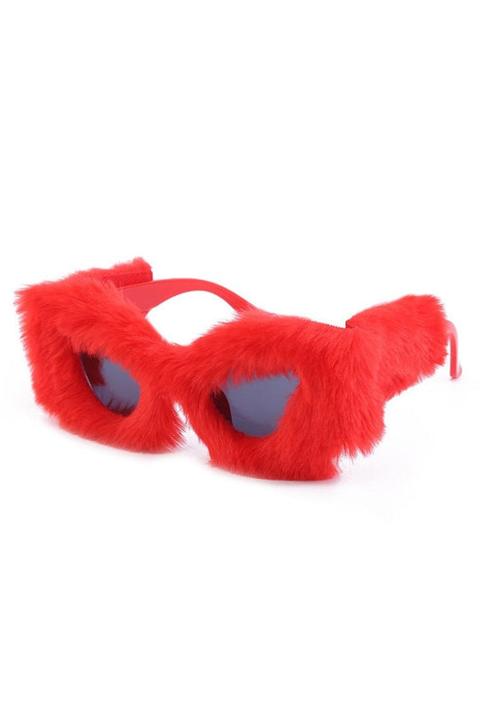 Lunettes de soleil œil de chat en velours preppy