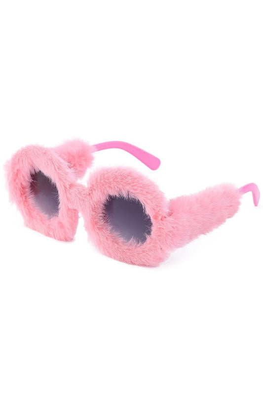 Lunettes de soleil œil de chat en velours preppy