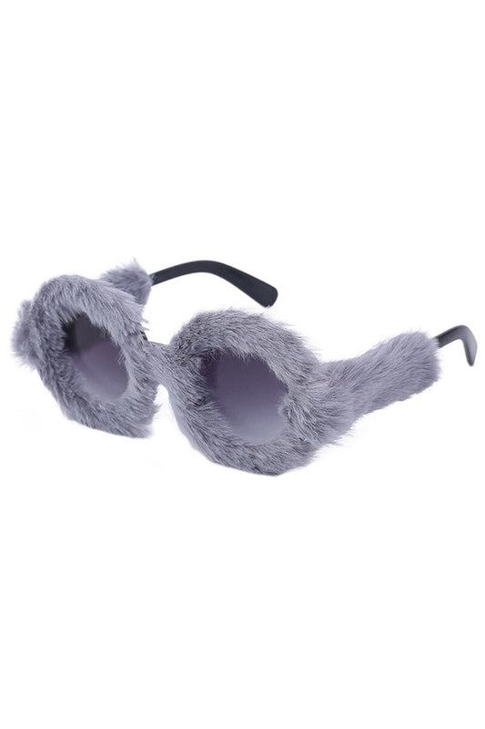 Lunettes de soleil œil de chat en velours preppy