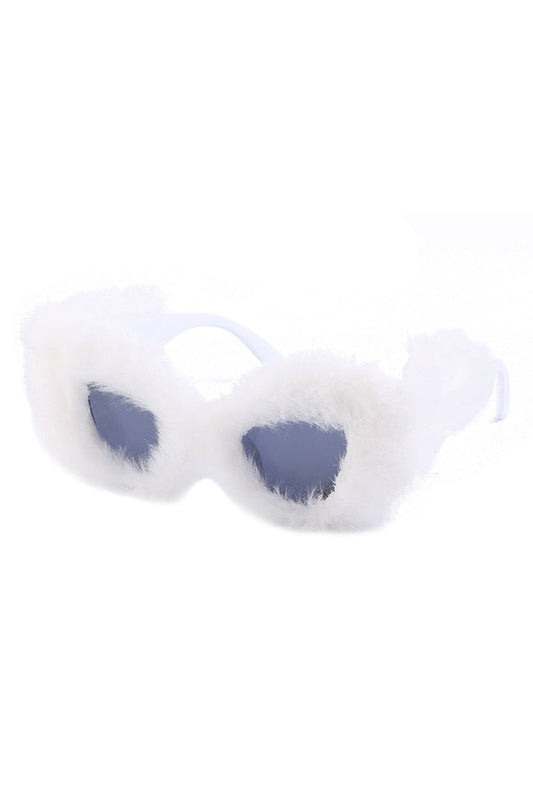 Lunettes de soleil œil de chat en velours preppy