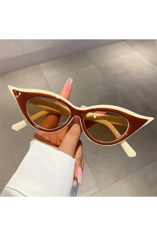 Lunettes de soleil rétro œil de chat tendance