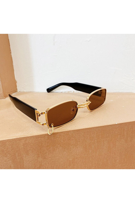 Lunettes de soleil de style rétro de luxe