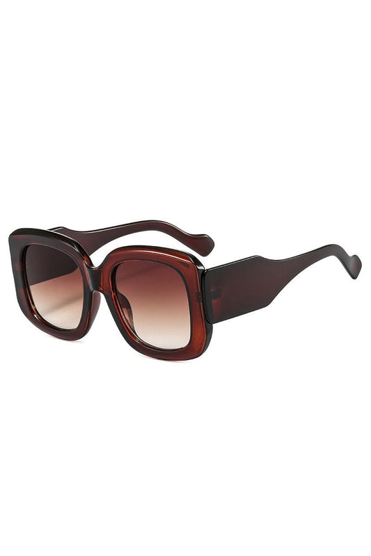 Lunettes de soleil carrées surdimensionnées rétro