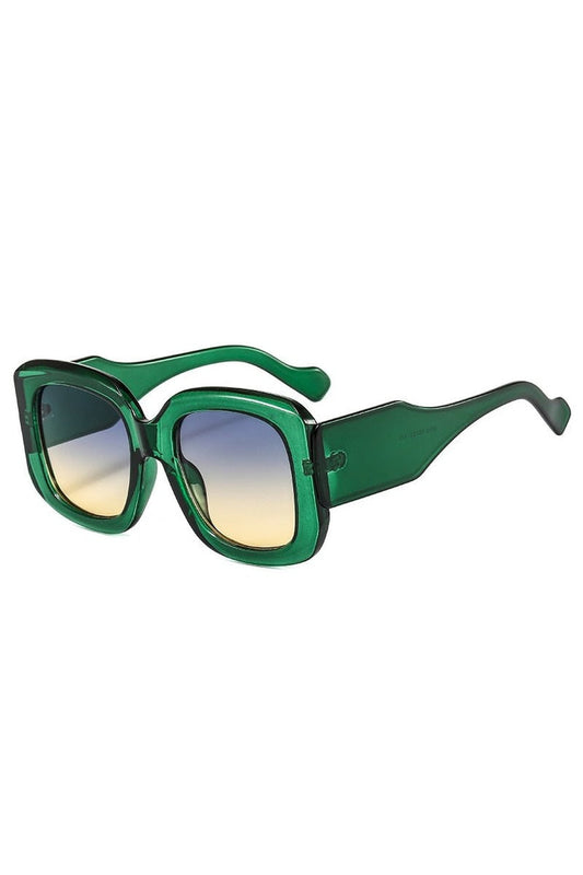 Lunettes de soleil carrées surdimensionnées rétro