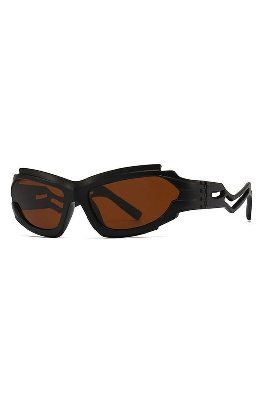Lunettes de soleil rétro irrégulières