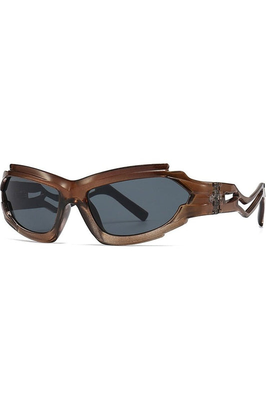 Lunettes de soleil rétro irrégulières