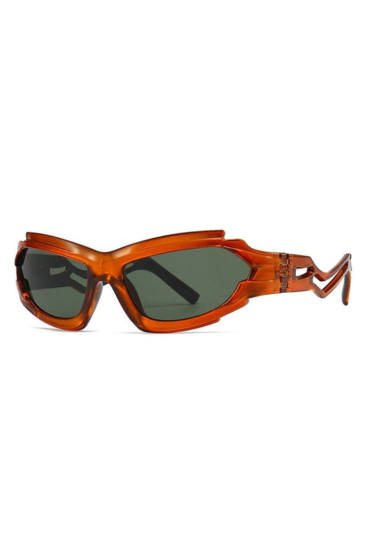 Lunettes de soleil rétro irrégulières
