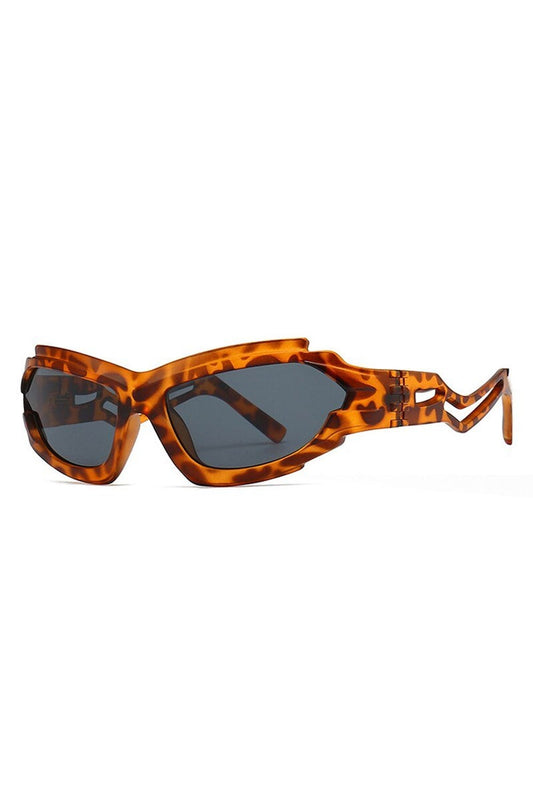 Lunettes de soleil rétro irrégulières
