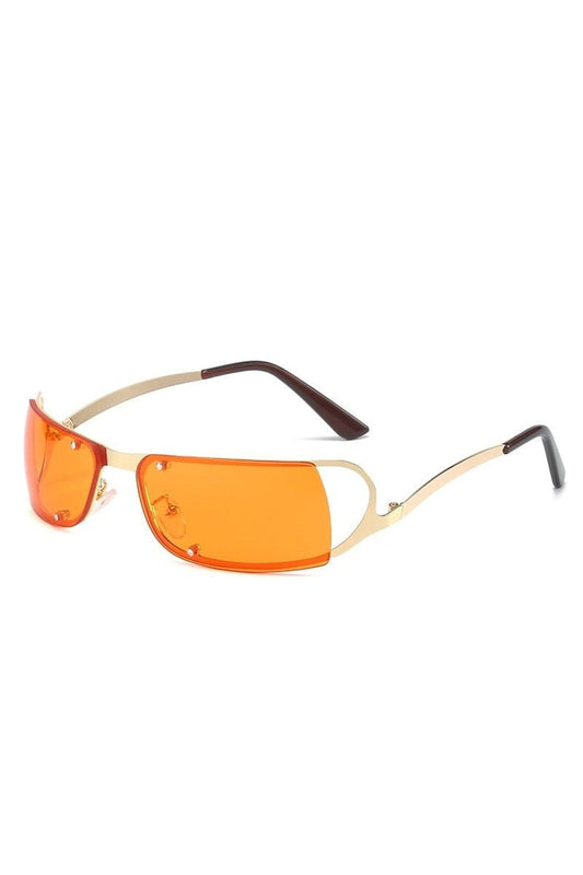 Lunettes de soleil rétro enveloppantes d'une seule pièce