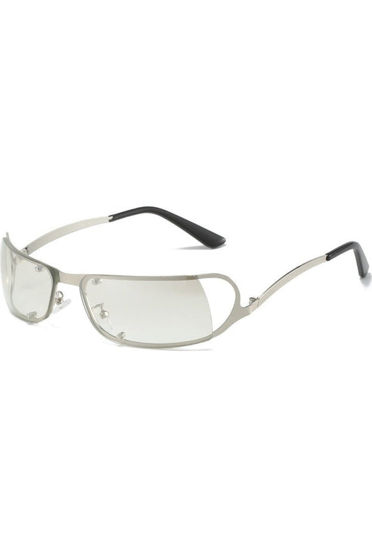 Lunettes de soleil rétro enveloppantes d'une seule pièce