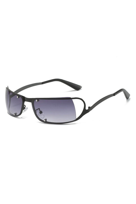 Lunettes de soleil rétro enveloppantes d'une seule pièce