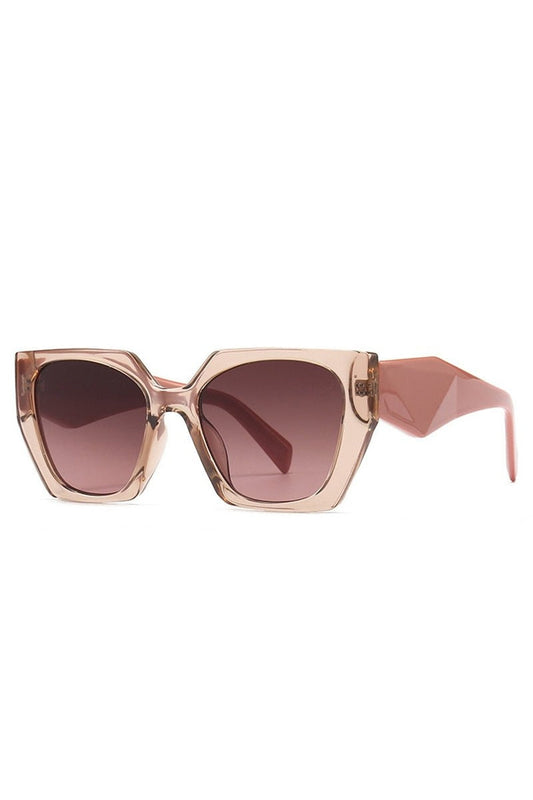 Lunettes de soleil œil de chat polygonales rétro