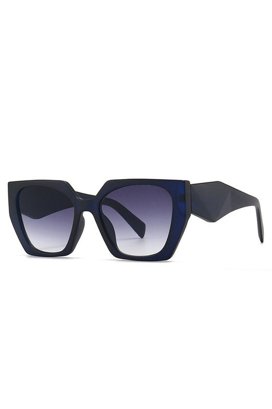 Lunettes de soleil œil de chat polygonales rétro