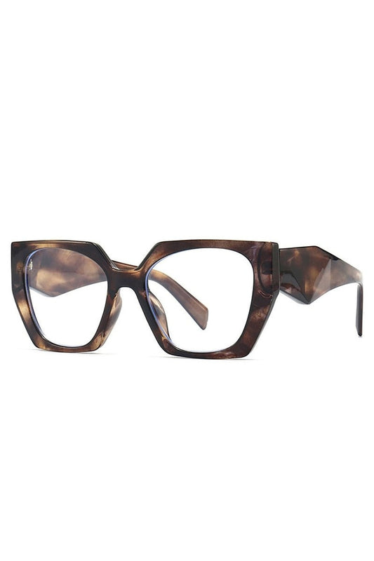 Lunettes de soleil œil de chat polygonales rétro