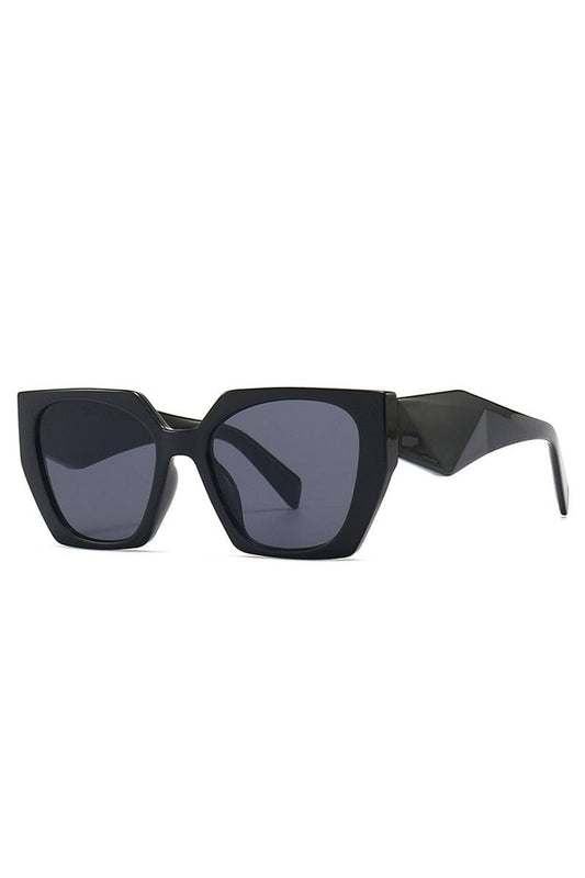 Lunettes de soleil œil de chat polygonales rétro