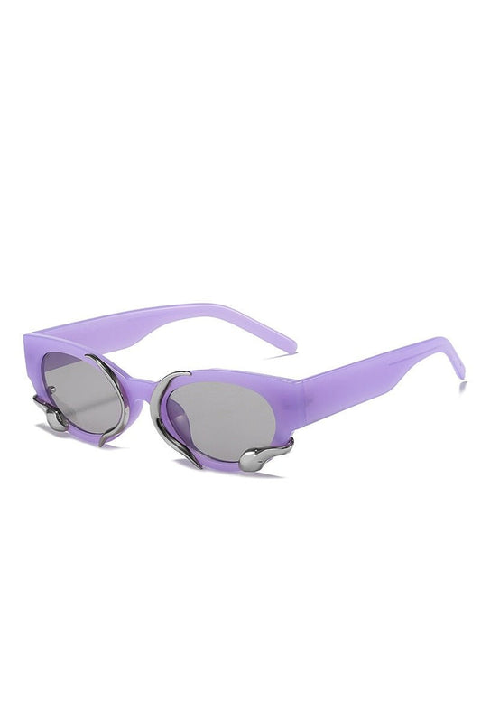 Lunettes de soleil rétro punk serpent