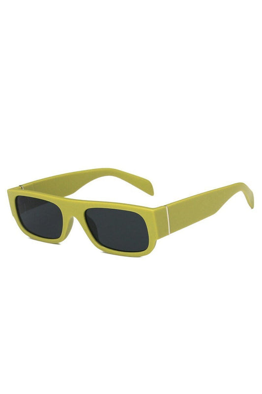 Lunettes de soleil rectangulaires rétro violettes champagne