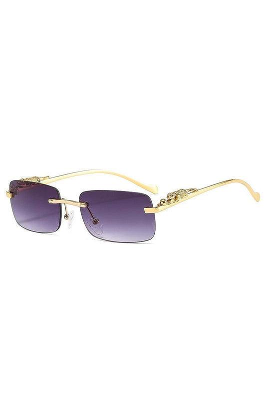 Lunettes de soleil rétro sans monture
