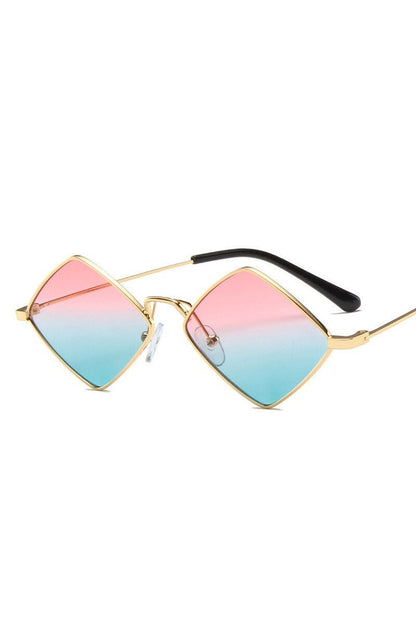 Petites lunettes de soleil carrées rétro