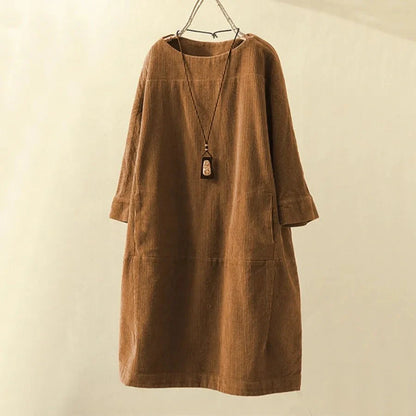 Robe A-line en Velours Côtelé pour Femmes