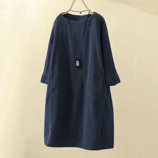 Robe A-line en Velours Côtelé pour Femmes