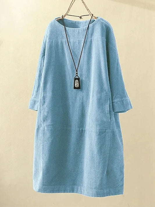 Robe A-line en Velours Côtelé pour Femmes