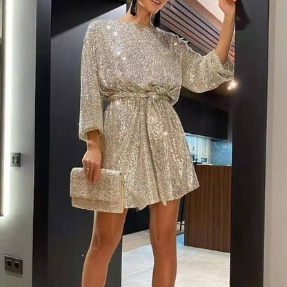 Robe de Fête Mini Élegante pour Femmes