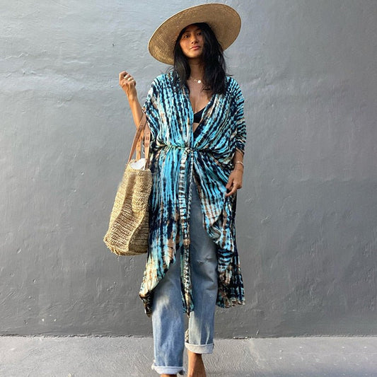 Robe de Plage Élégante avec Protection Solaire pour Femmes