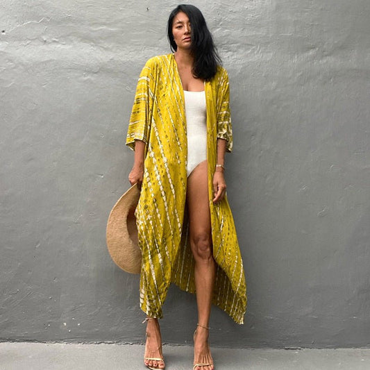 Robe de Plage Élégante avec Protection Solaire pour Femmes
