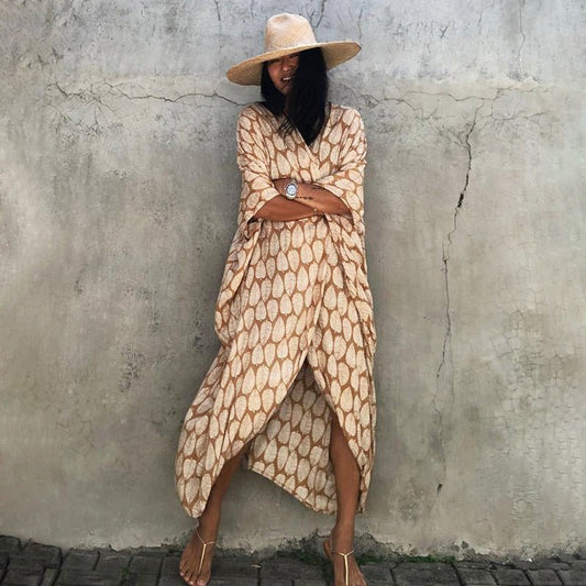 Robe de Plage Élégante avec Protection Solaire pour Femmes
