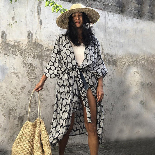 Robe de Plage Élégante avec Protection Solaire pour Femmes