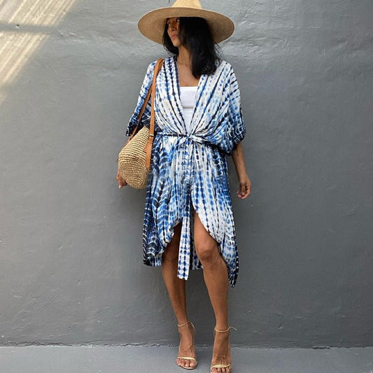 Robe de Plage Élégante avec Protection Solaire pour Femmes