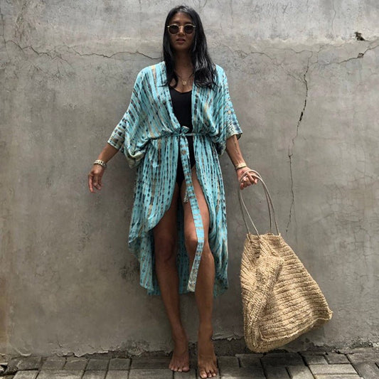 Robe de Plage Élégante avec Protection Solaire pour Femmes