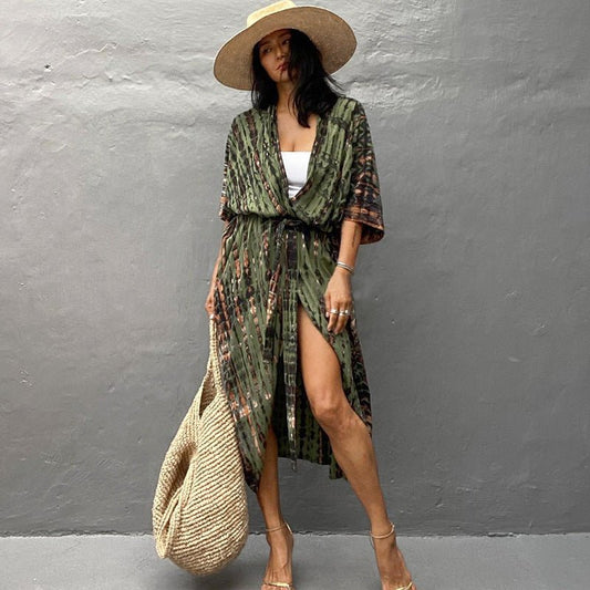 Robe de Plage Élégante avec Protection Solaire pour Femmes