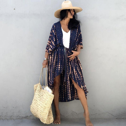 Robe de Plage Élégante avec Protection Solaire pour Femmes