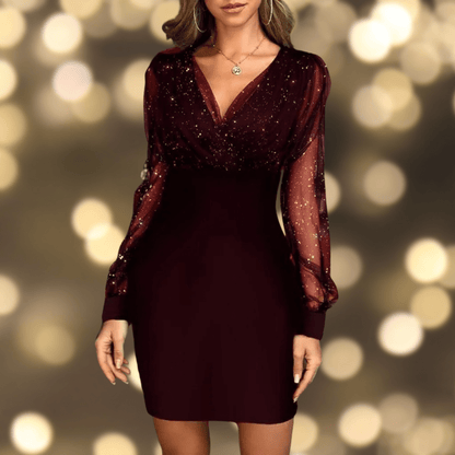 Robe de Soirée Chic avec Paillettes pour Femmes