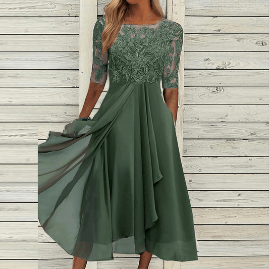 Robe de Soirée Élegante en Dentelle pour Femmes