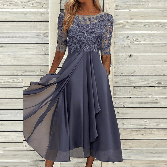 Robe de Soirée Élegante en Dentelle pour Femmes