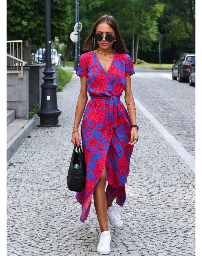 Robe d'Été Chic à Imprimé Floral pour Femmes