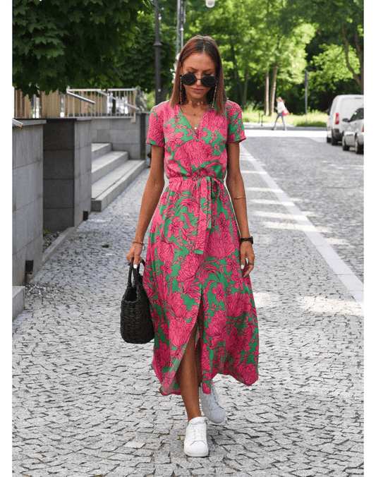 Robe d'Été Chic à Imprimé Floral pour Femmes