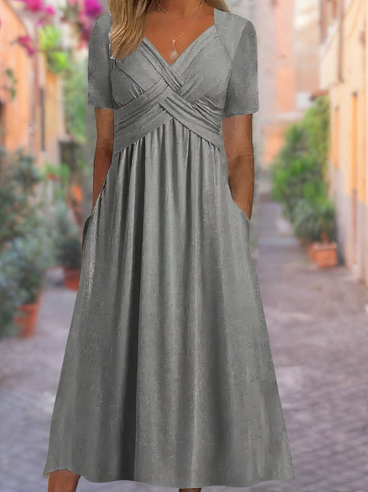Robe d'Été Élégante à Décolleté pour Femmes