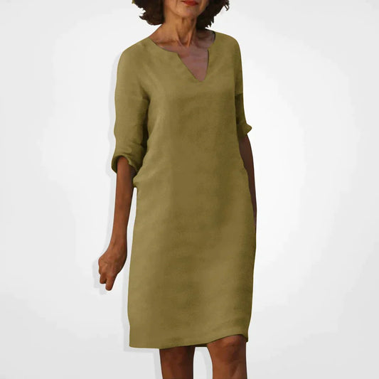 Robe d'Été Élégante avec Décolleté en V pour Femmes